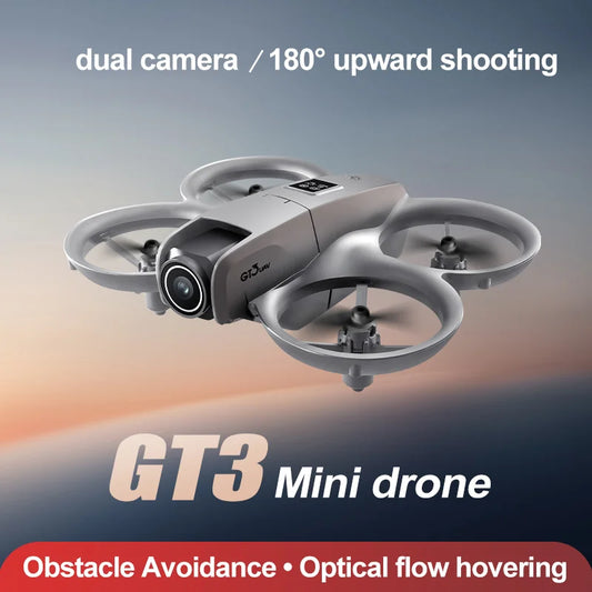 GT3 Small Unmanned Aerial Vehicle, Optical Flow Hovering, Stable Flight, Propeller Protection, Safe Flight, Equipped With Dual
