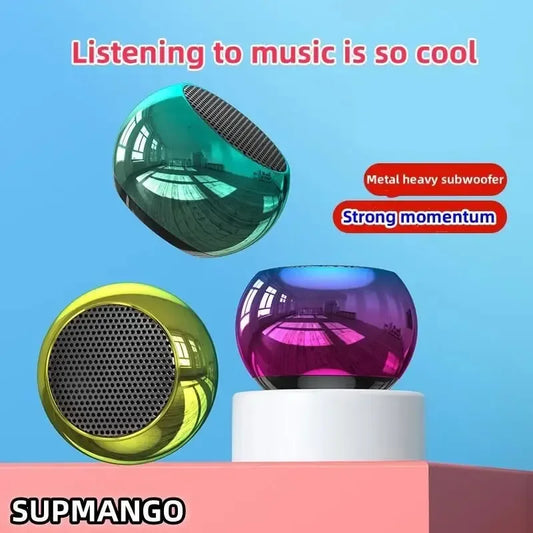 Compact M3 Wireless Bluetooth Speaker - Steel Gun Design Heavy Bass Subwoofer for Outdoor Trips & Home Parties